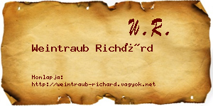 Weintraub Richárd névjegykártya