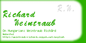 richard weintraub business card